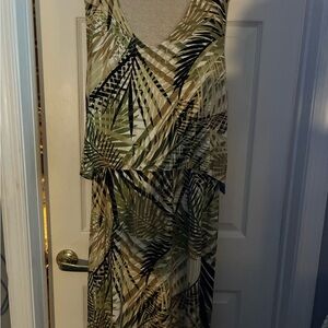 Caribbean Joe Green and Black Maxi Dress